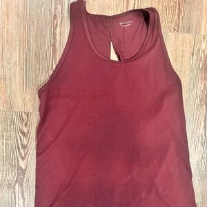 Athleta tie back tank, L, eggplant color